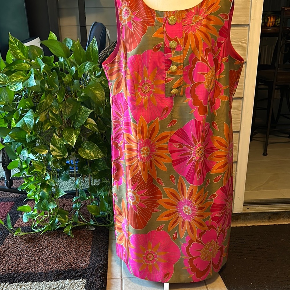 Bold Pink and Orange Floral Dress by Jessica London size 18W